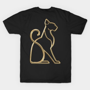 Majestic Golden Cat in Profile T-Shirt